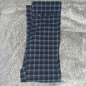 Purple/blue plaid pants